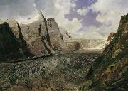 Thomas Ender Der Grobglockner mit der Pasterze oil on canvas